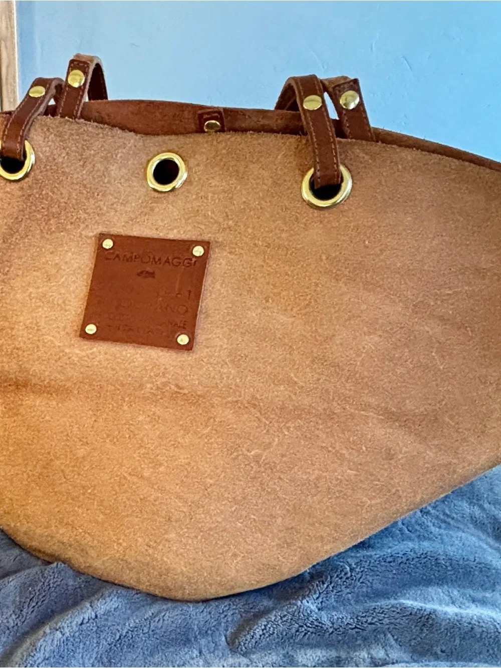 Campomaggi Teodorano Italian Suede Tote Bag Tan
